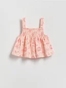 Bluzki dla dziewczynek - Reserved - Wzorzysta bluzka - kremowy - miniaturka - grafika 1