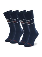 Skarpetki męskie - Tommy Hilfiger Zestaw 2 par wysokich skarpet męskich 701218704 Granatowy - miniaturka - grafika 1