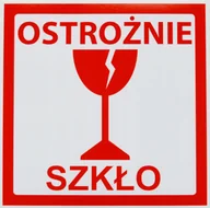 Etykiety do drukarek - Naklejki etykiety Ostrożnie SZKłO /100 szt./ 97x97 - miniaturka - grafika 1
