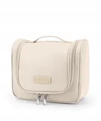 Kosmetyczki, organizery i kuferki - Kosmetyczka Podróżna Z Haczykiem Pojemna Zamek PUCCINI Beżowa QML013-6A - miniaturka - grafika 1