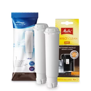 Zestaw MELITTA filtr Aqualogis AL-TES46 2szt, Tabletki Czyszczące Perfect Clean 4szt - Akcesoria i części do ekspresów do kawy Zestaw MELITTA filtr Aqualogis AL-TES46 2szt, Tabletki Czyszczące Perfect Clean 4szt - Akcesoria i części do ekspresów do kawy - miniaturka - grafika 1
