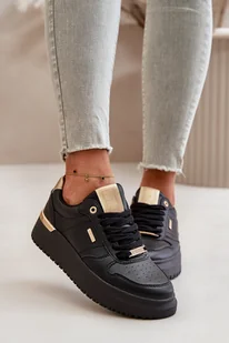 Sneakersy Damskie Na Platformie Big Star OO274758 HI-POLY SYSTEM Czarne-36 - Sneakersy damskie - miniaturka - grafika 1