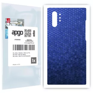 Folia naklejka skórka strukturalna na TYŁ do Samsung Galaxy Note 10+ 5G -  Plaster Miodu Niebieski - apgo SKINS - Szkła hartowane na telefon - miniaturka - grafika 1