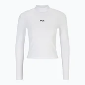 Koszulki i topy damskie - Longsleeve damski FILA Linnuse Cropped Turtle Neck bright white - miniaturka - grafika 1