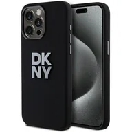 Etui i futerały do telefonów - Oryginalne Etui APPLE IPHONE 15 PRO MAX DKNY Hardcase Liquid Silicone Metal Logo (DKHCP15XSMCBSK) czarne - miniaturka - grafika 1