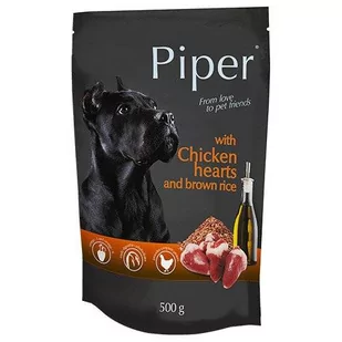 Dolina Noteci Piper dla psa z sercami kurczaka i ryżem 500g 47741-uniw - Mokra karma dla psów - miniaturka - grafika 1