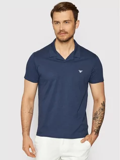 Koszulki męskie - Emporio Armani Polo 211837 1P472 06935 Granatowy Regular Fit - grafika 1