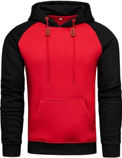 Recea Bluza męska z kapturem Timber czarno-czerwona XXL - Bluzy męskie - miniaturka - grafika 1