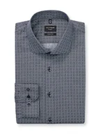 Koszule męskie - OLYMP Koszula "No 6" - Super Slim - w kolorze granatowo-białym - miniaturka - grafika 1