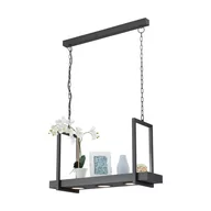 Lampy sufitowe - Eglo CALAMONA Lampa Wisząca LED Czarny 4-punktowe Design Obszar wewnętrzny CALAMONA Czas dostawy od 10-14 dni roboczych 39299 - miniaturka - grafika 1