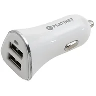 Ładowarki samochodowe - Platinet Ładowarka CAR CHARGER 2xUSB 3,4A biała 43720 - miniaturka - grafika 1