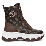 Botki damskie - Trzewiki Guess FLFBNZ FAL12 Brązowy - miniaturka - grafika 1