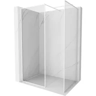 Ścianki i drzwi prysznicowe - Mexen Kioto-XF ścianka prysznicowa Walk-in z ramką 160 x 120 cm, transparent 10 mm, biała - 800-160-202-04-20-120-XF - miniaturka - grafika 1