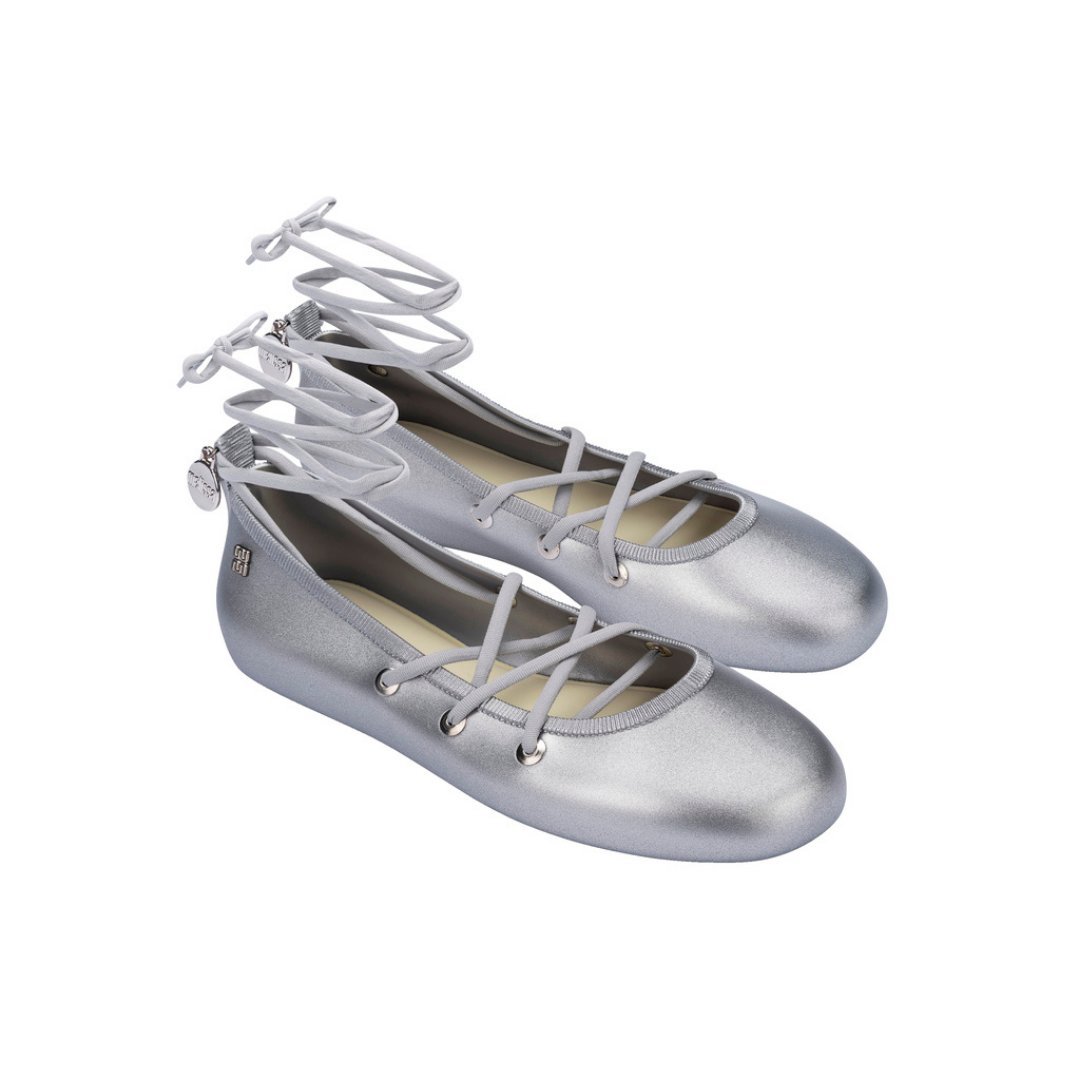 Melissa Beta AD Silver Baleriny Damskie Srebrne 39