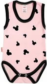 Body dla niemowląt - BODY ramiączko RAMKA bez rękawa Myszka RÓŻ, r 92 KLEKLE - miniaturka - grafika 1
