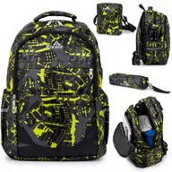 Plecaki szkolne i tornistry - Bivacc MULTITASK W325 plecak szkolny młodzieżowy czarno-żółty - miniaturka - grafika 1