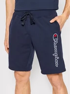 Spodnie sportowe męskie - CHAMPION Szorty sportowe 217063 Granatowy Regular Fit 8054112247183 - miniaturka - grafika 1