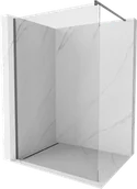 Ścianki i drzwi prysznicowe - Mexen Kioto ścianka prysznicowa Walk-in 120 x 200 cm, transparent 8 mm, gun metal - 800-120-101-95-00 - miniaturka - grafika 1