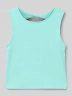Koszulki dla dziewczynek - Top o kroju slim fit z wycięciem z tyłu - miniaturka - grafika 1