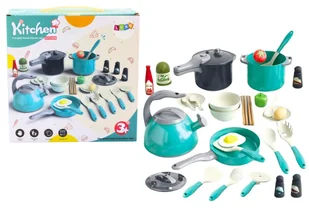 Zestaw małego kucharza 33el Leantoys - zabawka - Zabawki AGD - miniaturka - grafika 1