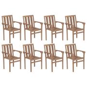 Fotele i krzesła ogrodowe - vidaXL Lumarko Sztaplowane krzesła ogrodowe, 8 szt., lite drewno tekowe! 3073378 - miniaturka - grafika 1