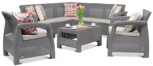 Zestaw mebli ogrodowych CURVER Corfu Relax Duo Set, cappuccino-piaskowy, 4 elementy - Meble ogrodowe - miniaturka - grafika 1
