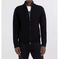 Kurtki męskie - Replay Męska kurtka z dzianiny, 098 BLACK, XXL - miniaturka - grafika 1