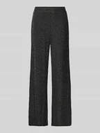 Spodnie damskie - Spodnie z szeroką nogawką i elastycznym pasem model ‘CAROL’ - miniaturka - grafika 1