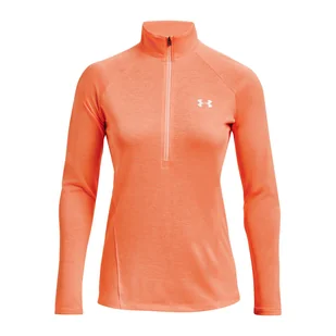 Damska Bluza UNDER ARMOUR TECH 1/2 ZIP TWIST 1320128-866 – Pomarańczowy - Bluzy damskie - miniaturka - grafika 1