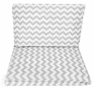 Pościel dla dzieci - POŚCIEL 135x100 DO ŁÓŻECZKA 140x70 POSZEWKI Z WYPEŁNIENIEM - Zygzak szary - miniaturka - grafika 1