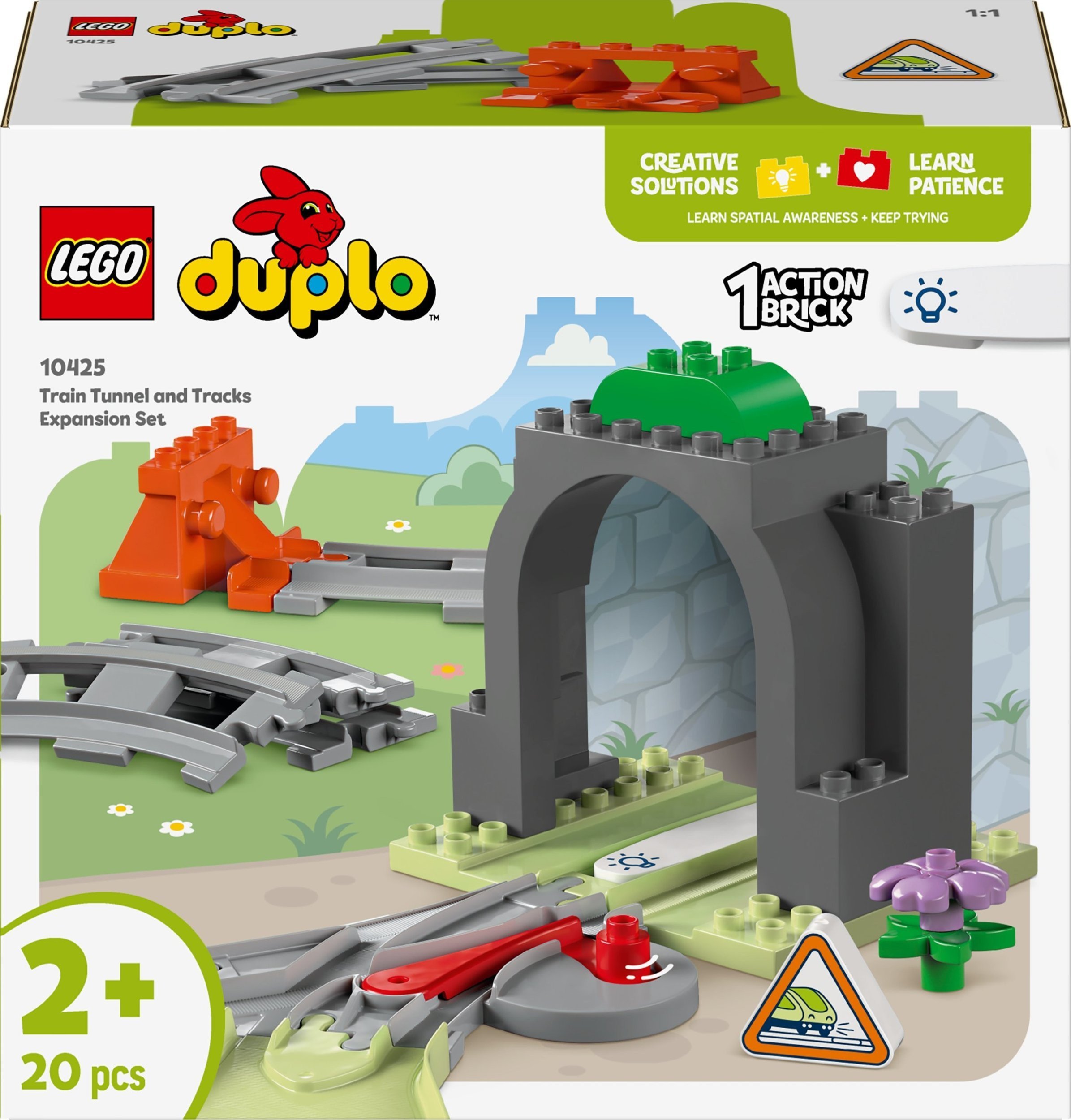 LEGO Duplo Tunel i tory kolejowe — zestaw rozszerzający 3 szt. 10425