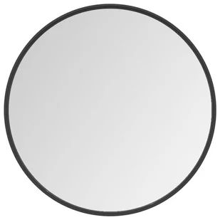 vidaXL Lustro ścienne, czarne, 60 cm - Lustra - miniaturka - grafika 1