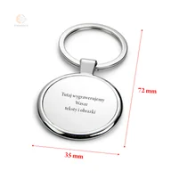 Breloki - Brelok metalowy okrągły z Twoim grawerem - miniaturka - grafika 1