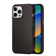 Etui i futerały do telefonów - Dux Ducis Naples etui do iPhone 14 Pro Max skórzany pokrowiec (kompatybilny z MagSafe) ciemnobrązowy - miniaturka - grafika 1