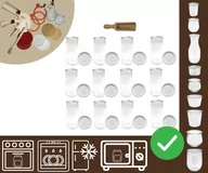 Pojemniki kuchenne - Słoiki WECK 12szt/ plastikowe wieko, miarka słoik 1040ml 1l CYLINDER / Wamar-Sosenka - miniaturka - grafika 1