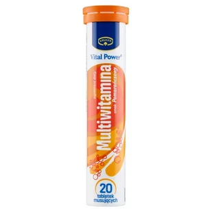 Krüger Vital Power Suplement diety multiwitamina smak pomarańczowy 90 g (20 sztuk) - Witaminy i minerały - miniaturka - grafika 1