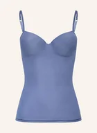 Biustonosze - Hanro Koszulka Z Biustonoszem Allure blau - miniaturka - grafika 1