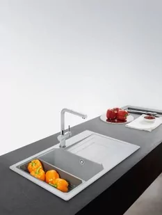 Franke Urban UBG 611-78 GSC Zlewozmywak granitowy jednokomorowy 78x50 cm biały polarny 114.0687.272 - Zlewozmywaki - miniaturka - grafika 1