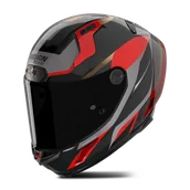 Kaski motocyklowe - Kask Integralny Nolan X-804 RS Lesmo Czerwony/Szary/Złoty BłyszczącyS - miniaturka - grafika 1