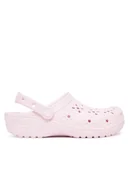 Klapki i japonki damskie - Crocs Klapki Classic Floral Cut Out Clog 210927 Różowy - miniaturka - grafika 1