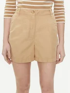 Spodenki damskie - Tommy Hilfiger Szorty materiałowe WW0WW41603 Beżowy Relaxed Fit - miniaturka - grafika 1