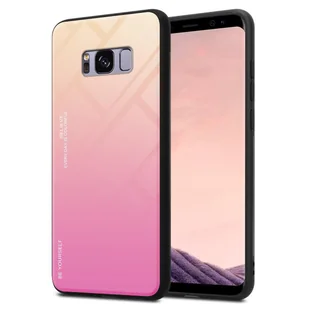 Pokrowiec Do Samsung Galaxy S8 PLUS Etui w ŻÓŁTO - RÓŻOWY TPU Obudowa Case Cover Plecki Ochronny Cadorabo - Etui i futerały do telefonów - miniaturka - grafika 1