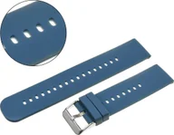 Akcesoria do smartwatchy - AlleTime Pasek uniwersalny 20 mm silikonowy ciemnoniebieski srebrna zapinka + teleskopy - miniaturka - grafika 1