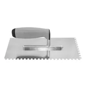 Narzędzia murarskie - Paca nierdzewna 27 x 13 cm ząb 8 x 8 uchwyt 2K - miniaturka - grafika 1