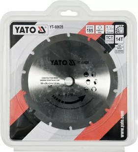 YATO tarcza do cięcia drewna z gwoździami 185x14x20 YT-60628 - Akcesoria do elektronarzędzi - miniaturka - grafika 1
