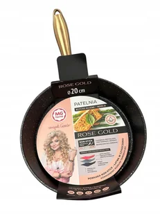 Patelnia tradycyjna MG home 20 cm non-stick (nieprzywierająca) ROSE GOLD - Patelnie - miniaturka - grafika 1