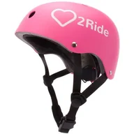 Kaski rowerowe - Kask Rowerowy Dla Dzieci Heart Bike Love 2 Ride S 50-54 Cm Lampka Led Klips Magnetyczny Candy Pink - miniaturka - grafika 1