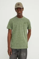 Koszulki męskie - G-Star Raw t-shirt bawełniany męski kolor zielony gładki D24688-B256 - miniaturka - grafika 1