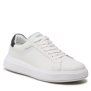 Sneakersy Calvin Klein Low Top Lace Up Lth HM0HM01016 White/Black 0K9 - Półbuty męskie - miniaturka - grafika 1