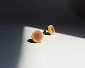 Spinki do mankietów i krawatów - Spinki do mankietów z drewna cisu - miniaturka - grafika 1
